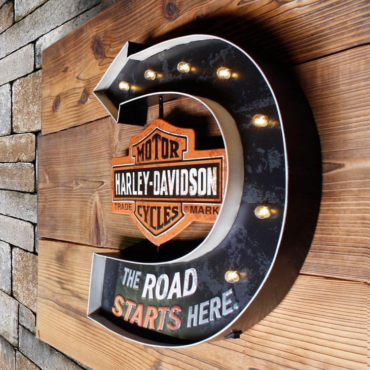 Harley Davidson 看板 照明 ハーレーダビッドソン Road Starts Harley Davidson 看板 照明 ハーレーダビッドソン Road Starts