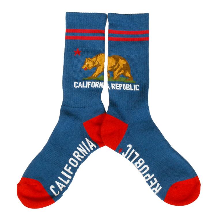 靴下 カリフォルニア・リパブリック グリズリー ソックス 25~28cm ブルー CALIFORNIA REPUBLIC Men'｜colour｜02