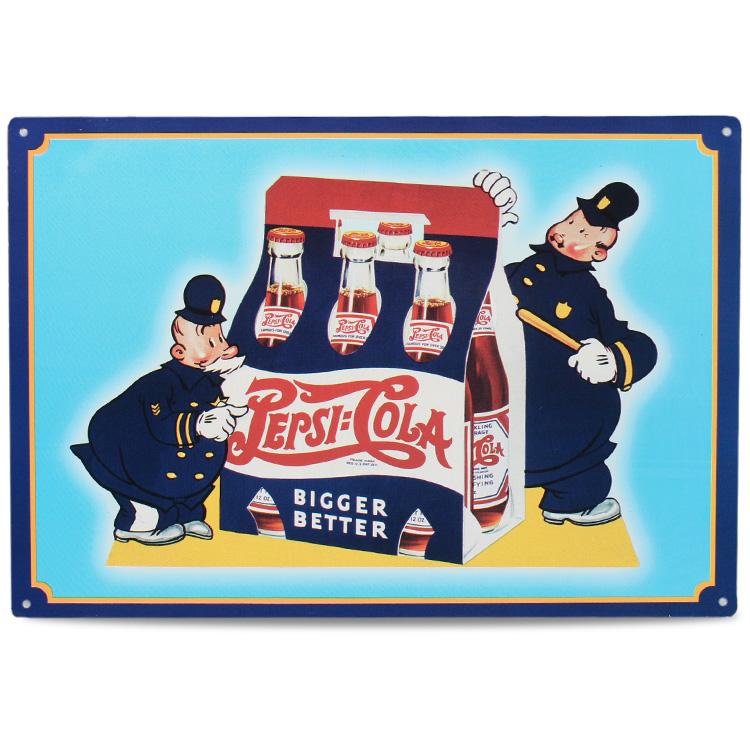 PEPSI（ペプシ） メタルサイン Pepsi-Cola 6Pack ペプシコーラ縦29.5