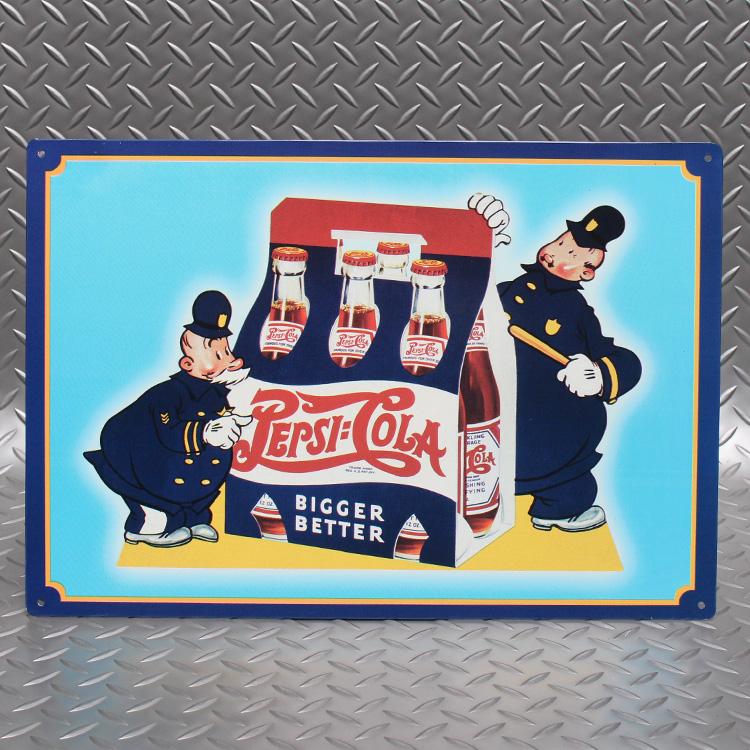 PEPSI（ペプシ） メタルサイン Pepsi-Cola 6Pack ペプシコーラ縦29.5