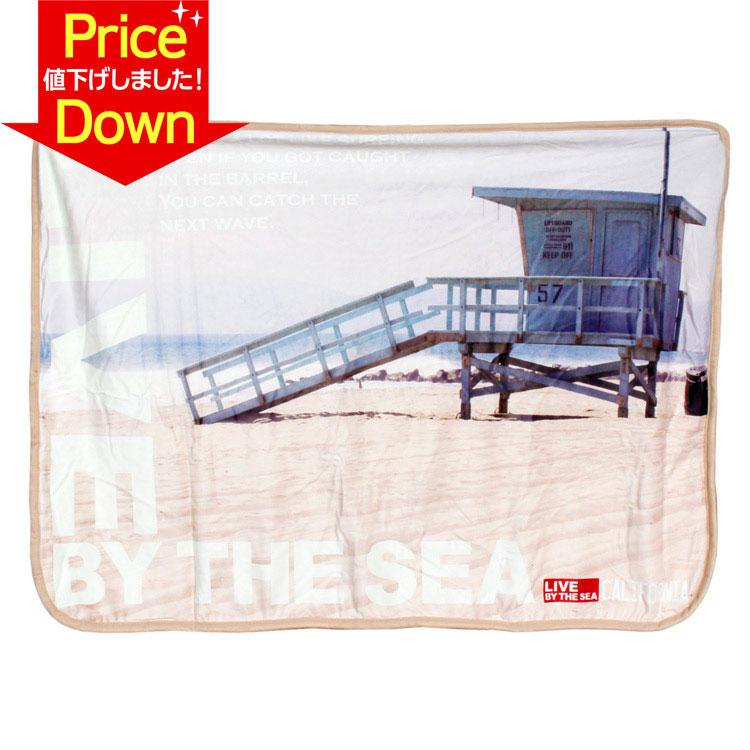 SALE！】【SALE！】ひざ掛け Live By The Sea CALIFORNIA クォーター