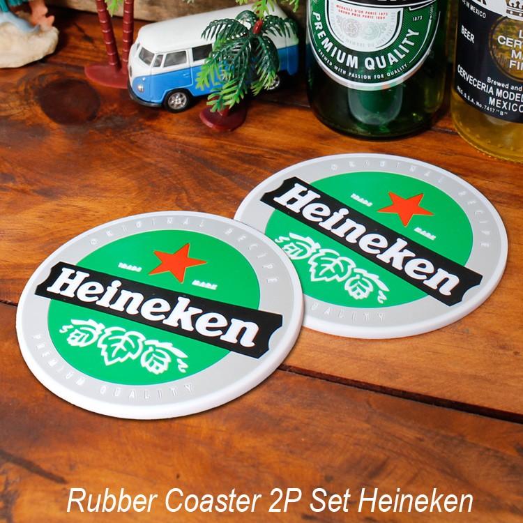 ラバー製 コースター ハイネケン Heineken 2枚セット パーティ バーグッズ アメリカ雑貨 アメリカン雑貨 M アメリカン雑貨colour Yahoo 店 通販 Yahoo ショッピング