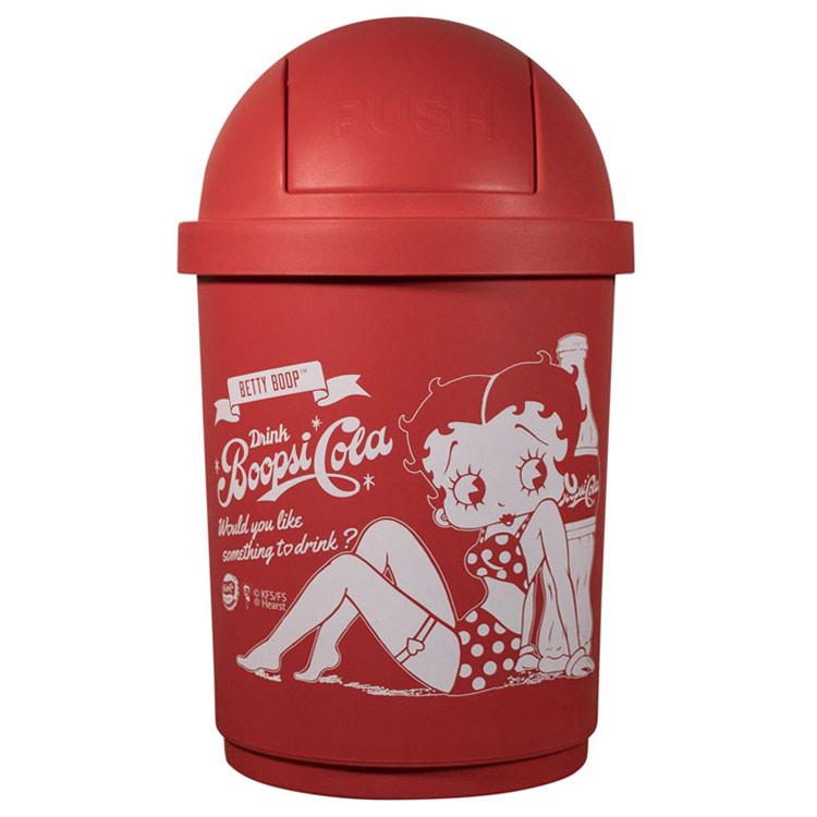 ダストボックス 35L Betty Boop Boopsi-Cola 超特価激安 ベティちゃん アメリカン雑貨 コーラ柄 レッド 新年の贈り物 ゴミ箱 おしゃれ 35リットル