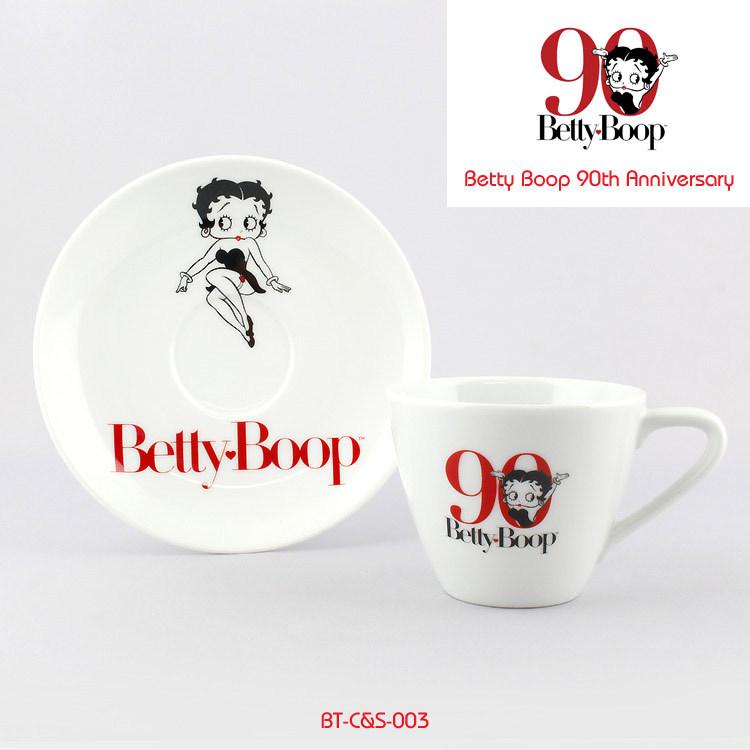 Betty Boop 90周年 カップ・ソーサーセット　　2セット BETTY BOOP（ベティ ブープ） カップ＆ソーサー 90周年記念 ティー