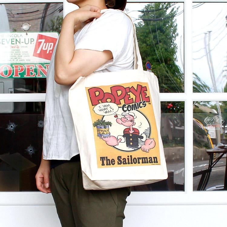 トートバッグ アメリカンコミックトート ポパイ Popeye Bt Sailorman 縦37 横35 奥行10cm 持ち手含まず コットン製 レトロ キャラクター ショッピング Sho アメリカン雑貨colour Yahoo 店 通販 Yahoo ショッピング