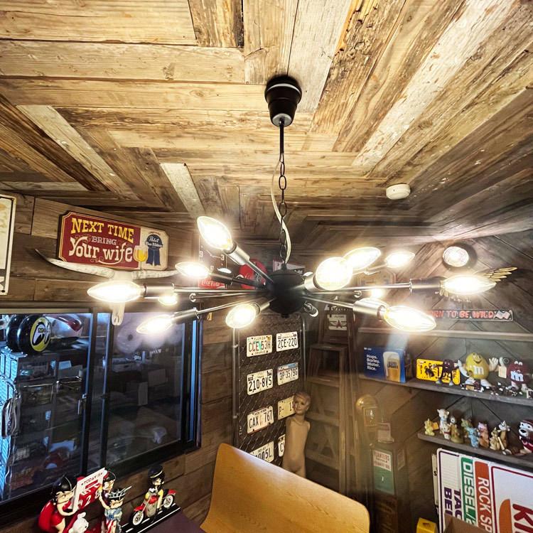 天井照明 SPUTNIK LAMP スプートニクランプ 18バルブ ブラック 天井照明 SPUTNIK LAMP スプートニクランプ 18バルブ ブラック
