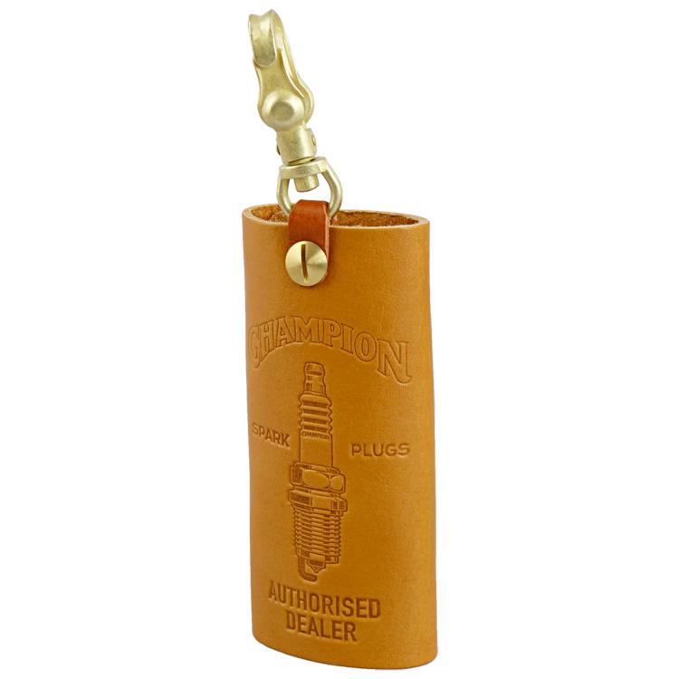 レザー キーケース Champion チャンピオン Camel 高さ17 幅5 奥行3 5cm 革 真鍮 アンティーク かっこいい Itvutqacsn Colegiocardenalsancha Edu Co