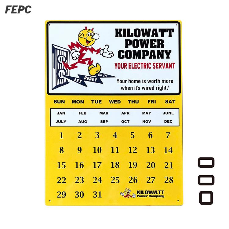 万年カレンダー メタルパーペチュアルカレンダー 幅30×高さ40cm