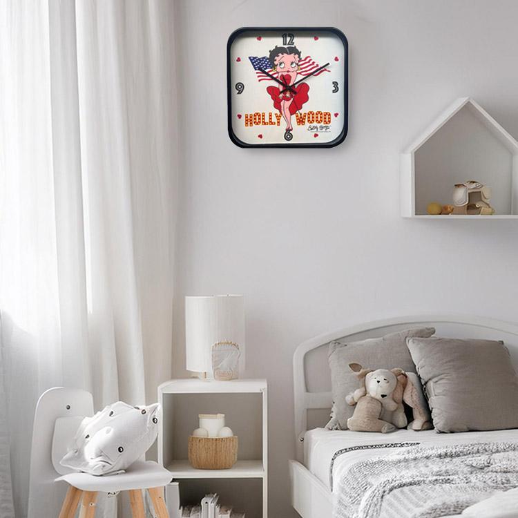 壁掛け時計 ウォールクロック 30×30×4.5cm スクエア アナログ 電池式