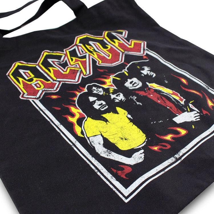 ショッピングトート ロックバンド「AC/DC」フレームス ジャケットデザイン キャンバス地 薄手 持ち運びやすい 買い物バッグ ト|colour|02