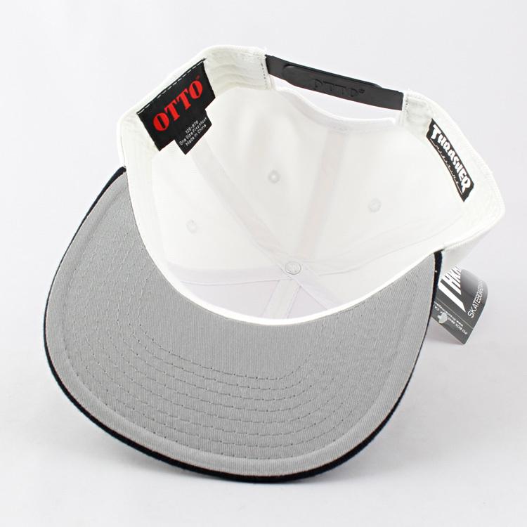 帽子 THRASHER スラッシャー フラットバイザー キャップ ホワイト フリーサイズ コットン製 メンズ レディース ファッシ｜colour｜04