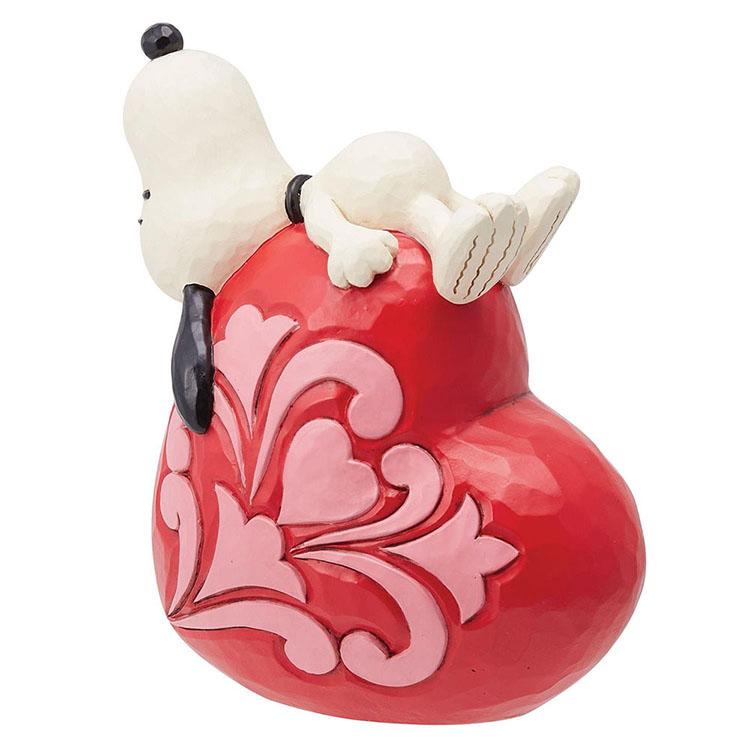 SNOOPY スヌーピー レイイング オン ハート フィギュア 14cm enesco 