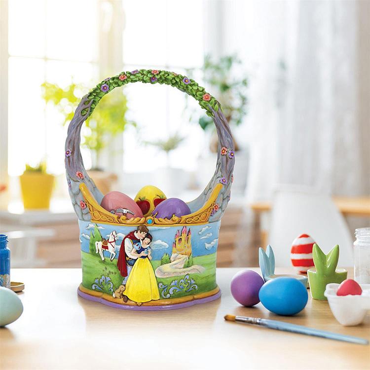 フィギュア 白雪姫 85周年アニバーサリー バスケット＆エッグ 約21cm イースター enesco Disney Traditiの画像