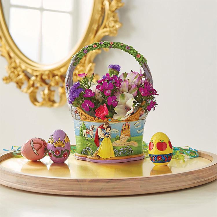 フィギュア 白雪姫 85周年アニバーサリー バスケット＆エッグ 約21cm イースター enesco Disney Traditiの画像