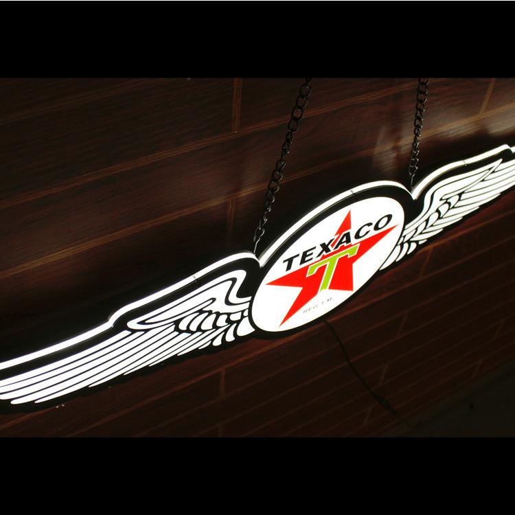看板 LEDスリムサイン TEXACO WINGS テキサコ ウイングズ 縦76.5 看板 LEDスリムサイン TEXACO WINGS テキサコ ウイングズ 縦76.5