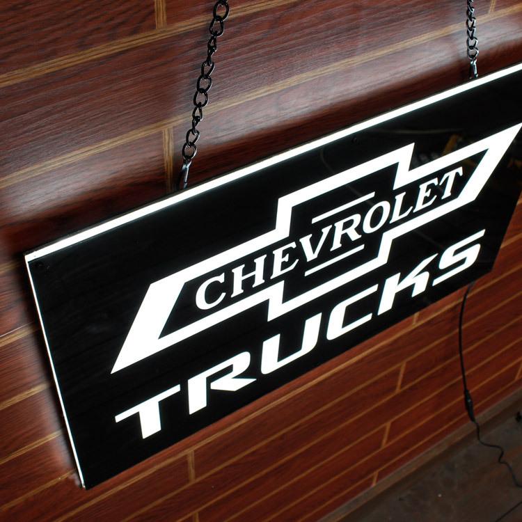 看板 LEDスリムサイン CHEVROLET TRUCKS シボレー トラックス 縦 看板 LEDスリムサイン CHEVROLET TRUCKS シボレー トラックス 縦