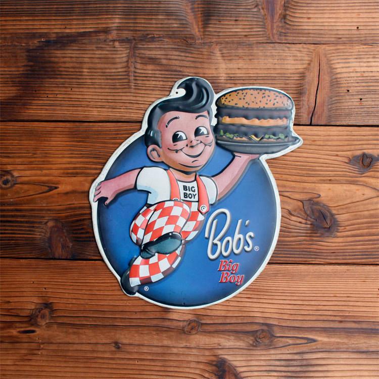 ダイカットメタルサイン「BIG BOY ビッグボーイ」縦34×横31cm ブリキ製