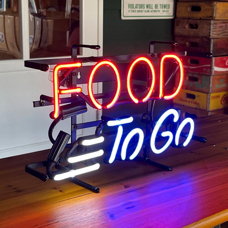 ネオンサイン FOOD TO GO 高さ26.5×幅41.5×奥行き12.5cm ネオン ネオンサイン FOOD TO GO 高さ26.5×幅41.5×奥行き12.5cm ネオン