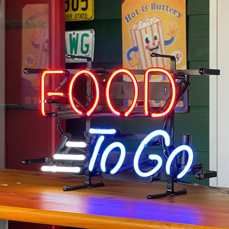 ネオンサイン FOOD TO GO 高さ26.5×幅41.5×奥行き12.5cm ネオン ネオンサイン FOOD TO GO 高さ26.5×幅41.5×奥行き12.5cm ネオン