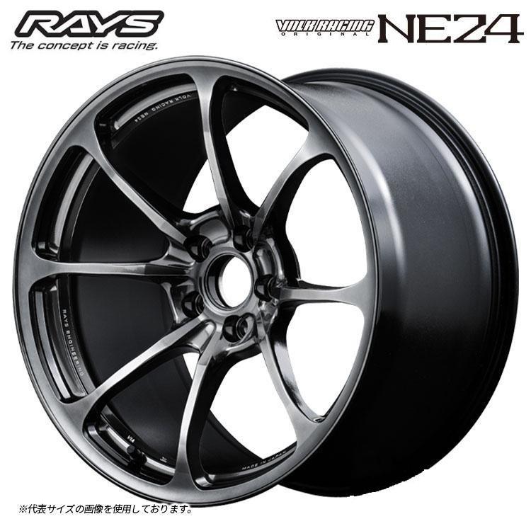 展示品アウトレットセール　VOLK RACING NE24　シャイニングブラックメタル　9.5J-18　inset+22　PCD114.3X5H　x2本 | 