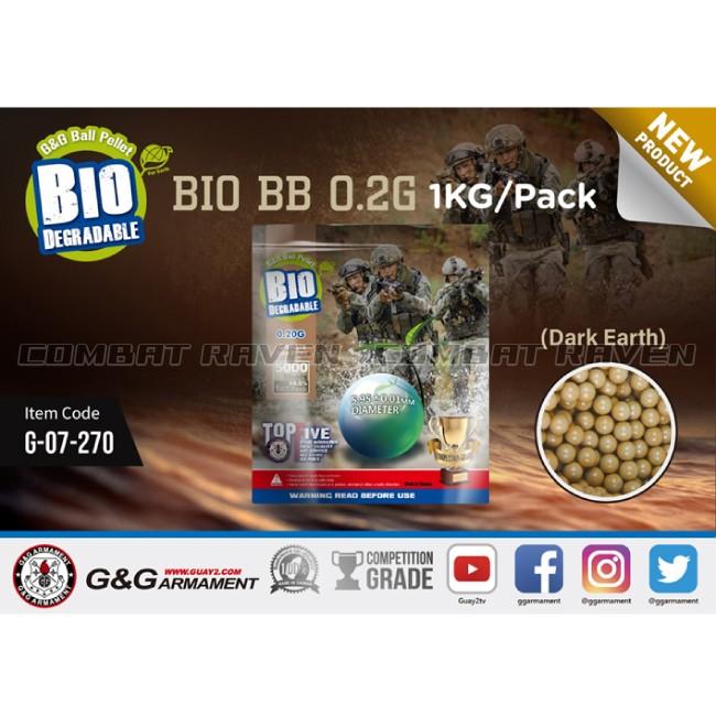 G&G 【G＆G ARMAMENT】サプライグッズ(BB弾) Bio BB 0.2g/ダーク