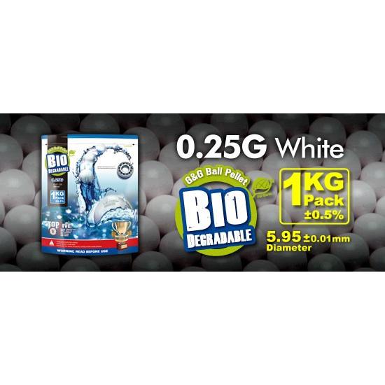 【G＆G ARMAMENT】サプライグッズ(BB弾) Bio BB 0.25g/ホワイト (1kg入り 4000発)3袋セット/生分解/バイオ/G-07-126/928539〈*0101-0003X3〉_4