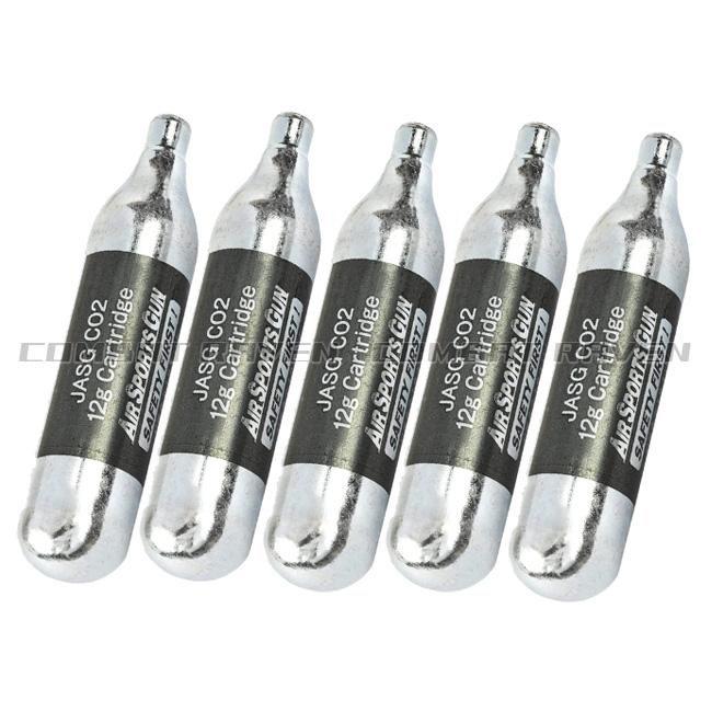 【JASG】CO2カートリッジ 12g 5本セット/二酸化炭素ガス/高品質/エアガン/CO2ガスガン/022053〈01010852