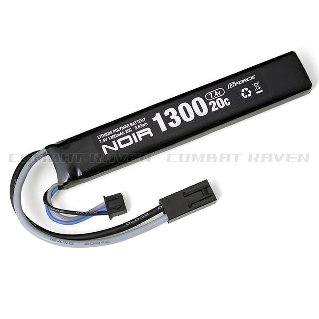 G-FORCE】 Noir LiPo 7.4V 1300mAh 20C ストックイン スティックタイプ