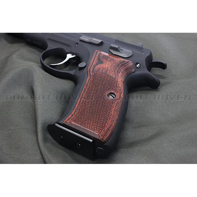 KSC　Cz75シリーズ用　木製グリップ KSC製CZ75用木製グリップ/カリン材