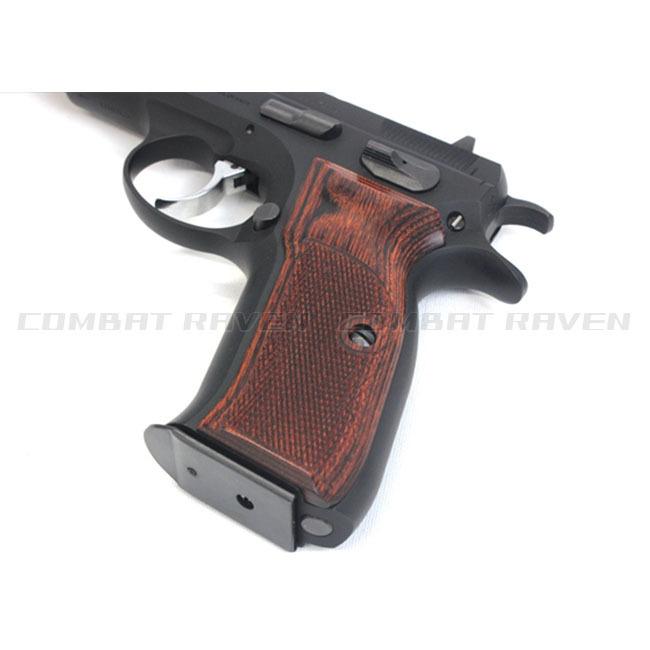 PANDORA ARMS】ウッドグリップ KSC製CZ75用 チェッカー・ブラウン