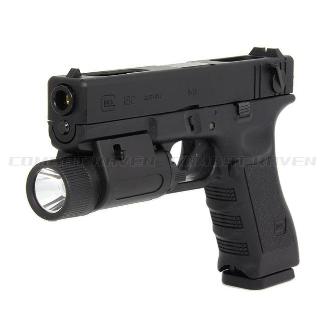 【C.A.S TACTICAL】M3タイプ LEDタクティカルフラッシュライト BK/高輝度LED/樹脂製/電源CR123A 2本別売り/20mmレイル/エアガン〈#0110-0406-BK〉｜combatraven｜09