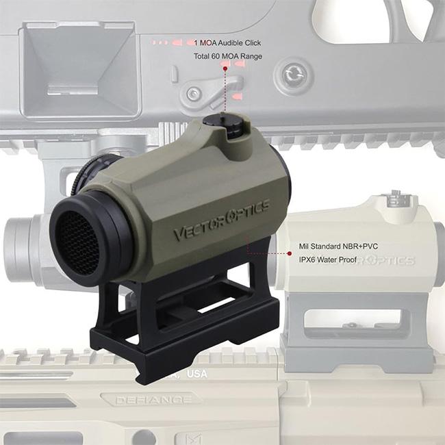 【VECTOR OPTICS】ドットサイト MAVERICK Gen3 1x22 SOP DE 3M.O.A./等倍（1倍）/L・Hマウント付/ベクターオプティクス/SCRD-39/276295〈*0118-0002-DE〉_18