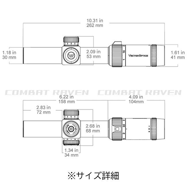 VECTOR OPTICS】プリズムサイト Forester 1-5x24 Fiver BLACK /倍率（1