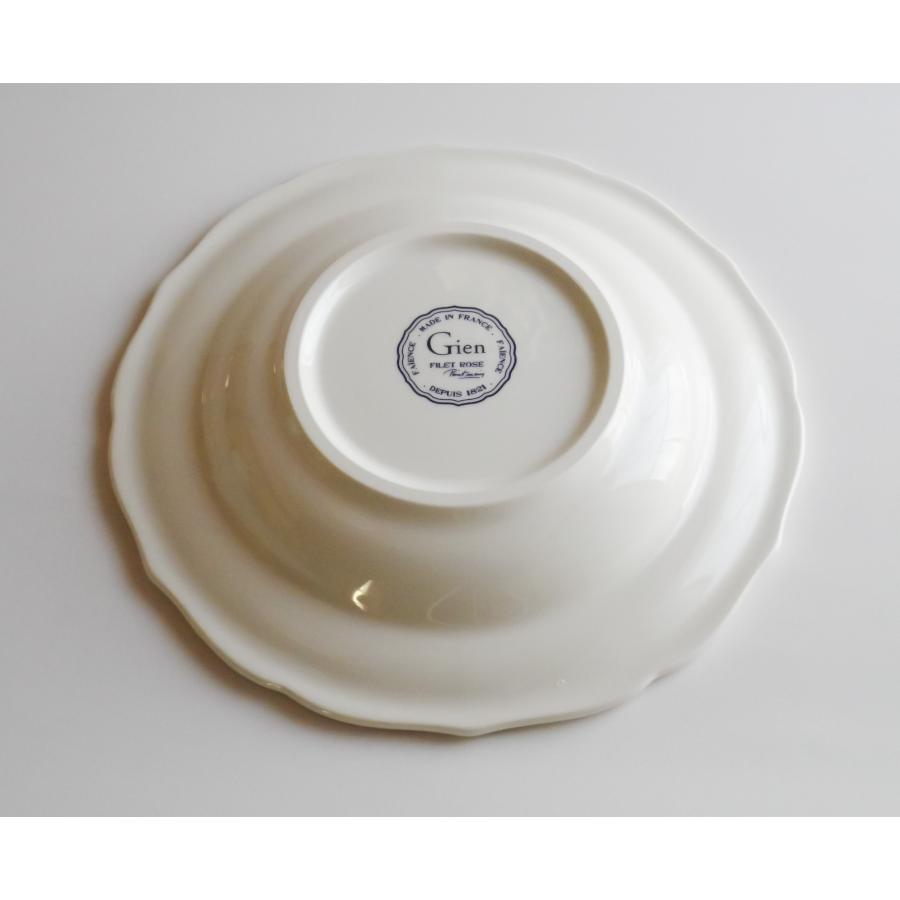 Gien ジアン フィレピヴォアン ローズ スープ・パスタプレート22.5cm