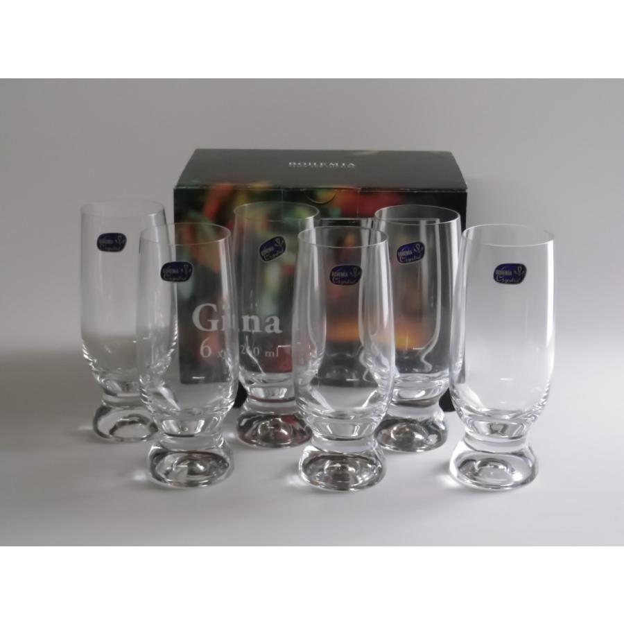 ボヘミアングラス ジーナ タンブラー ビールグラス 6個セット
