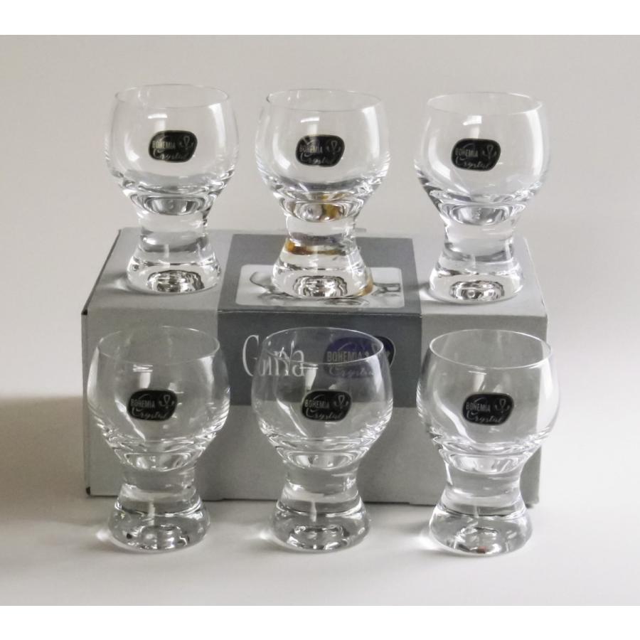 ボヘミアングラス ジーナ ショット 冷酒 グラス6個セット : Combing 