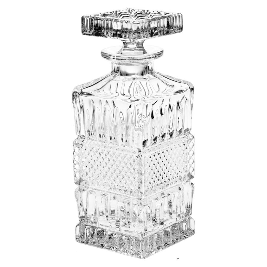 オールドクリスタル】デキャンタ ハンドメイドカット ボヘミア 美しき