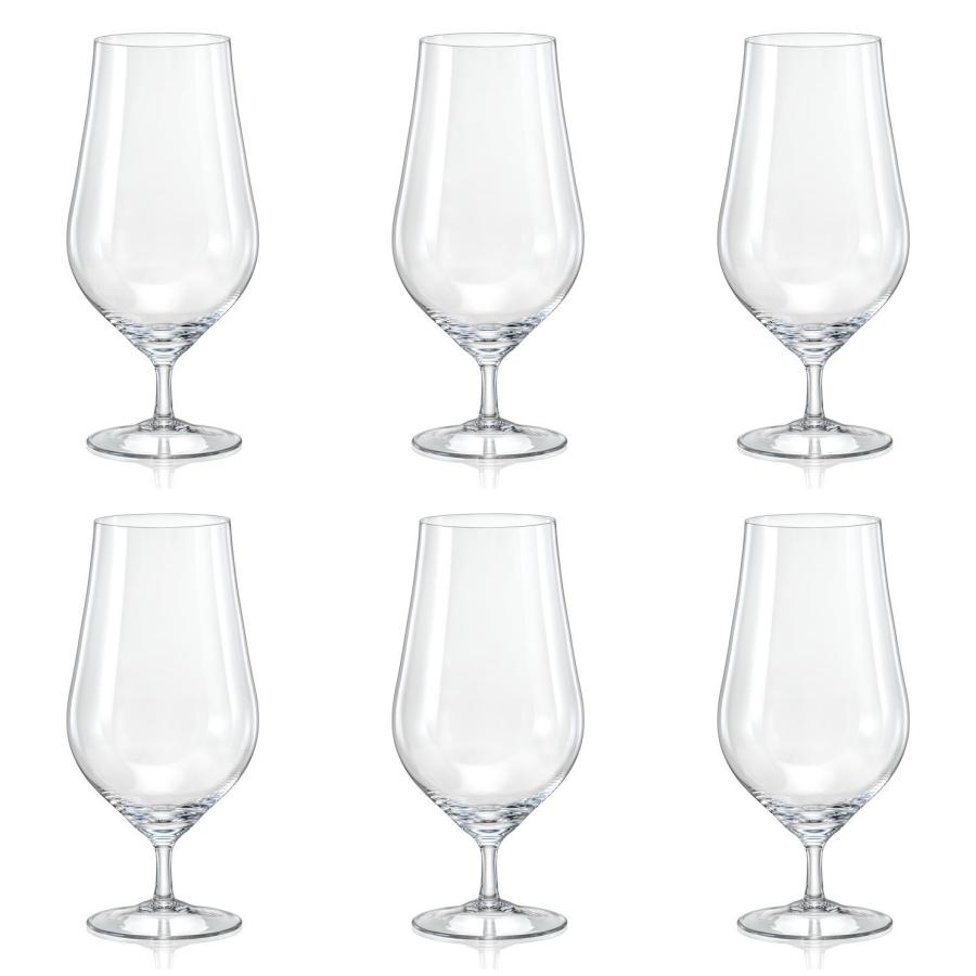 ボヘミアングラス クリスタレックス TULIPA ビールグラス 540ml 6個