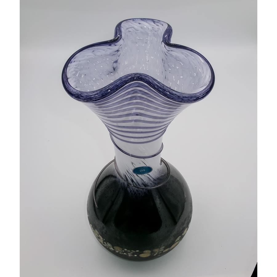 ボヘミアングラス ハンドメイド ガラス 花瓶 高さ30cm 70458-310-01