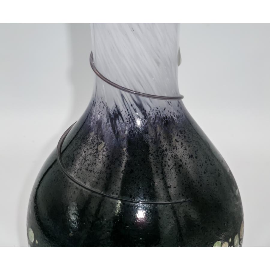 ボヘミアングラス ハンドメイド ガラス 花瓶 高さ30cm 70458-310-01