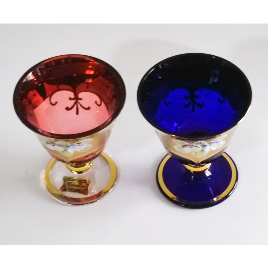 ボヘミアンクリスタル　エーゲルマン　 グラス2個セット BOHEMIA Cristal - 未使用 ボヘミア エーゲルマン グラス ペア
