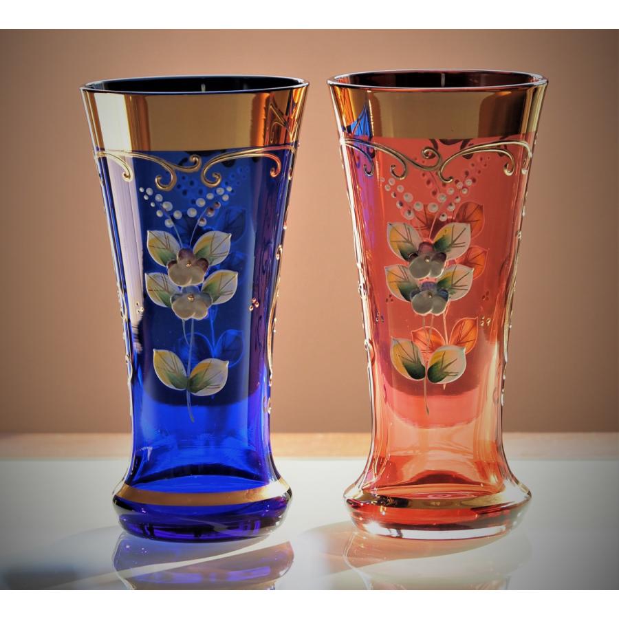 ボヘミアングラス エーゲルマン ハイエナメル タンブラー ペア 