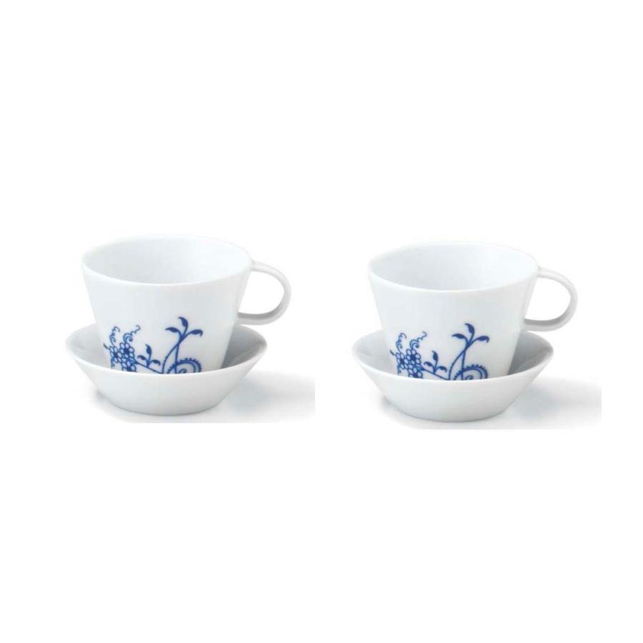 BOHEMIA ボヘミアコバルト カップ＆ソーサー2客セット : Combing 