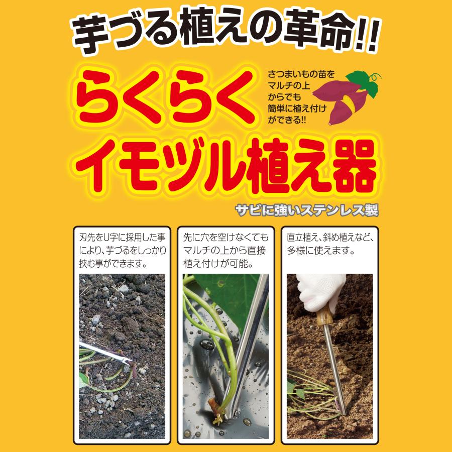 DAISHIN 大進 らくらくイモヅル植え器 お得な3本組 ステンレス