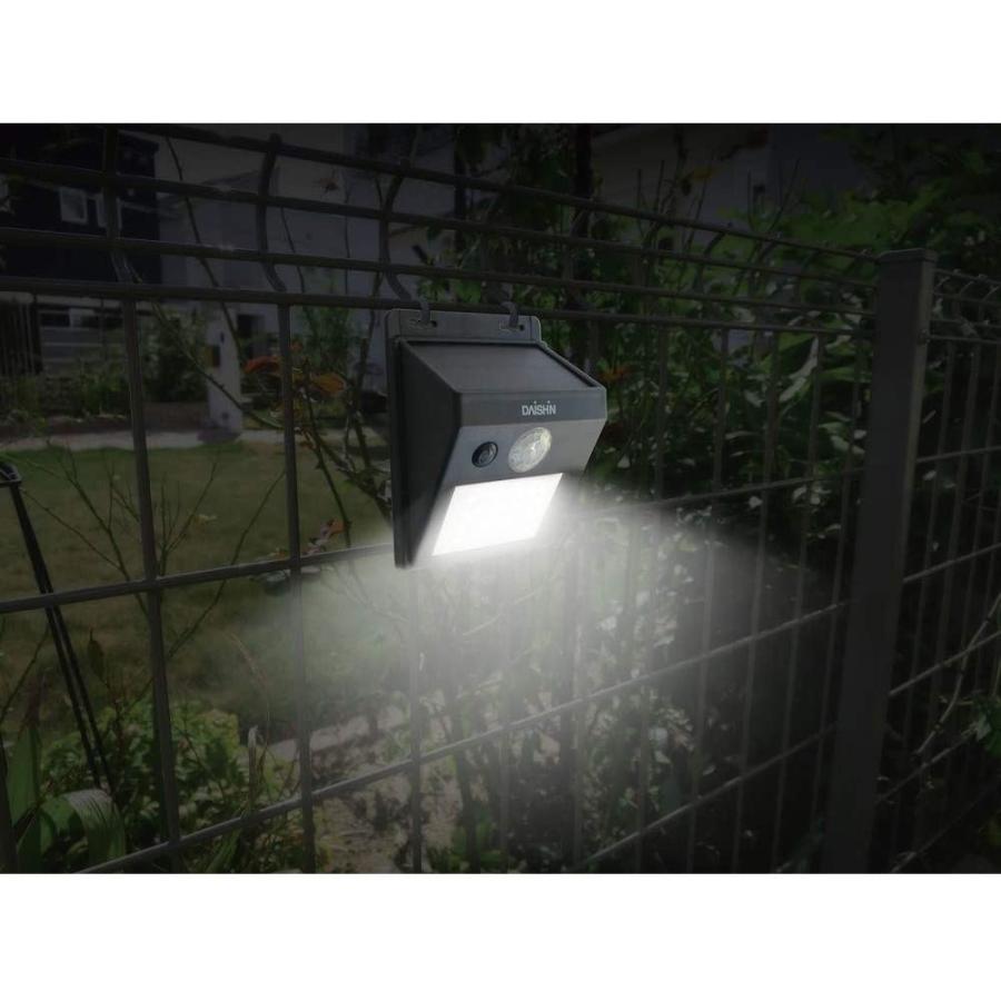 センサー ライト 屋外 LED ソーラー ライト 人感 マグネット 磁石 防犯 明るい 明暗センサー 玄関 照明 駐車場 街灯 外灯 壁 門灯 フェンス 防水規格 防雨型 | DAISHIN | 17