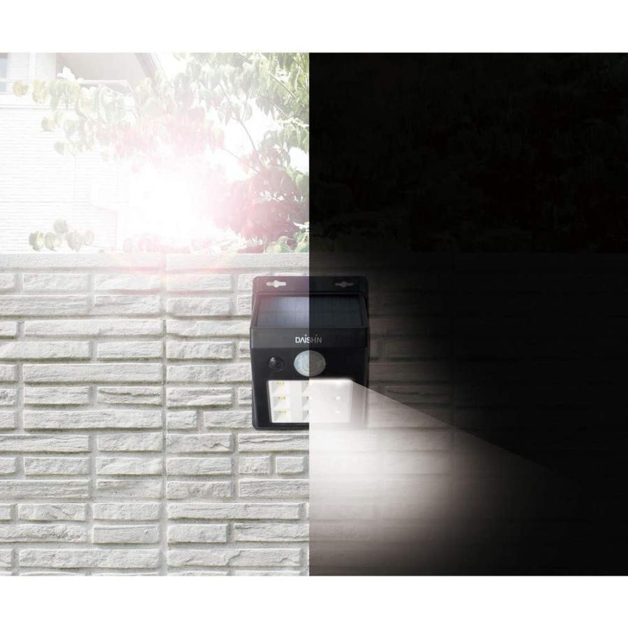 センサー ライト 屋外 LED ソーラー ライト 人感 マグネット 磁石 防犯 明るい 明暗センサー 玄関 照明 駐車場 街灯 外灯 壁 門灯 フェンス 防水規格 防雨型 | DAISHIN | 15