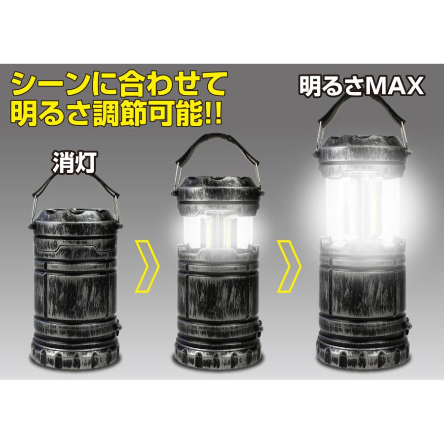 LEDランタン シルバー レトロデザイン DAISHIN（大進） 懐中電灯にもなるLEDランタン アンティークシルバー