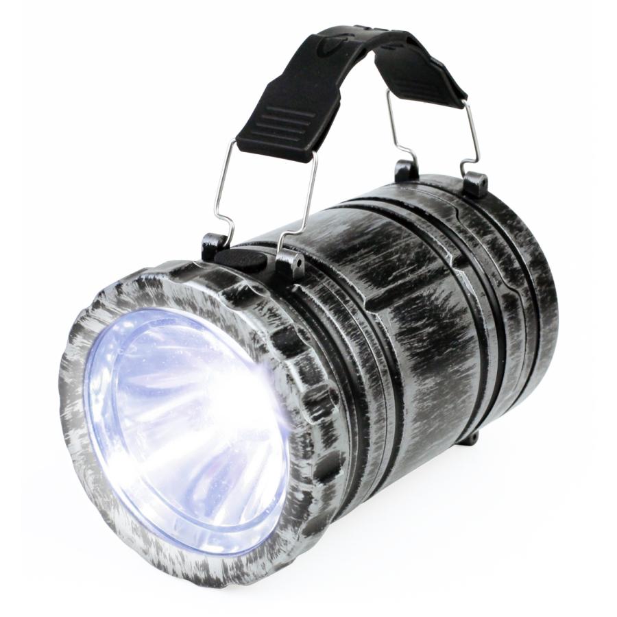 懐中電灯にもなるLEDランタン アンティークシルバー 4939736902349