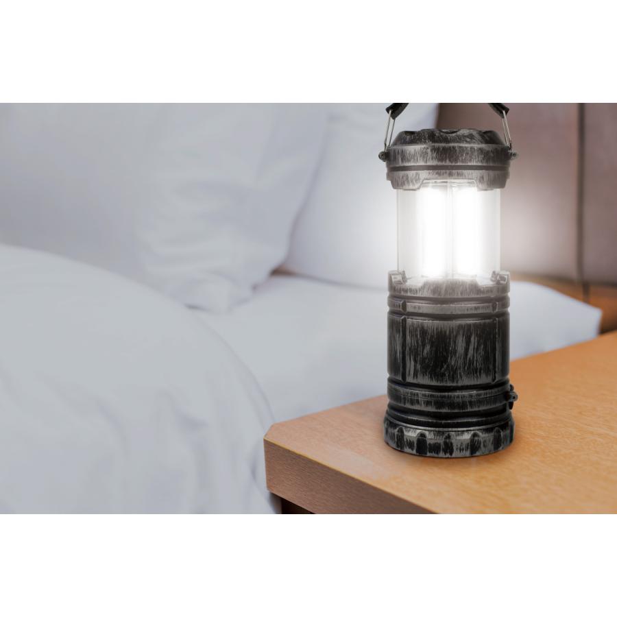 懐中電灯にもなるLEDランタン アンティークシルバー 4939736902349