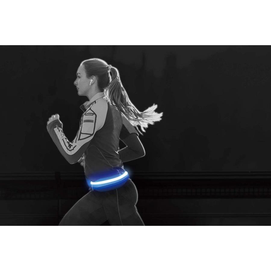 大進 USB充電式LEDライト付きウエストポーチ (ブルー) メンズ